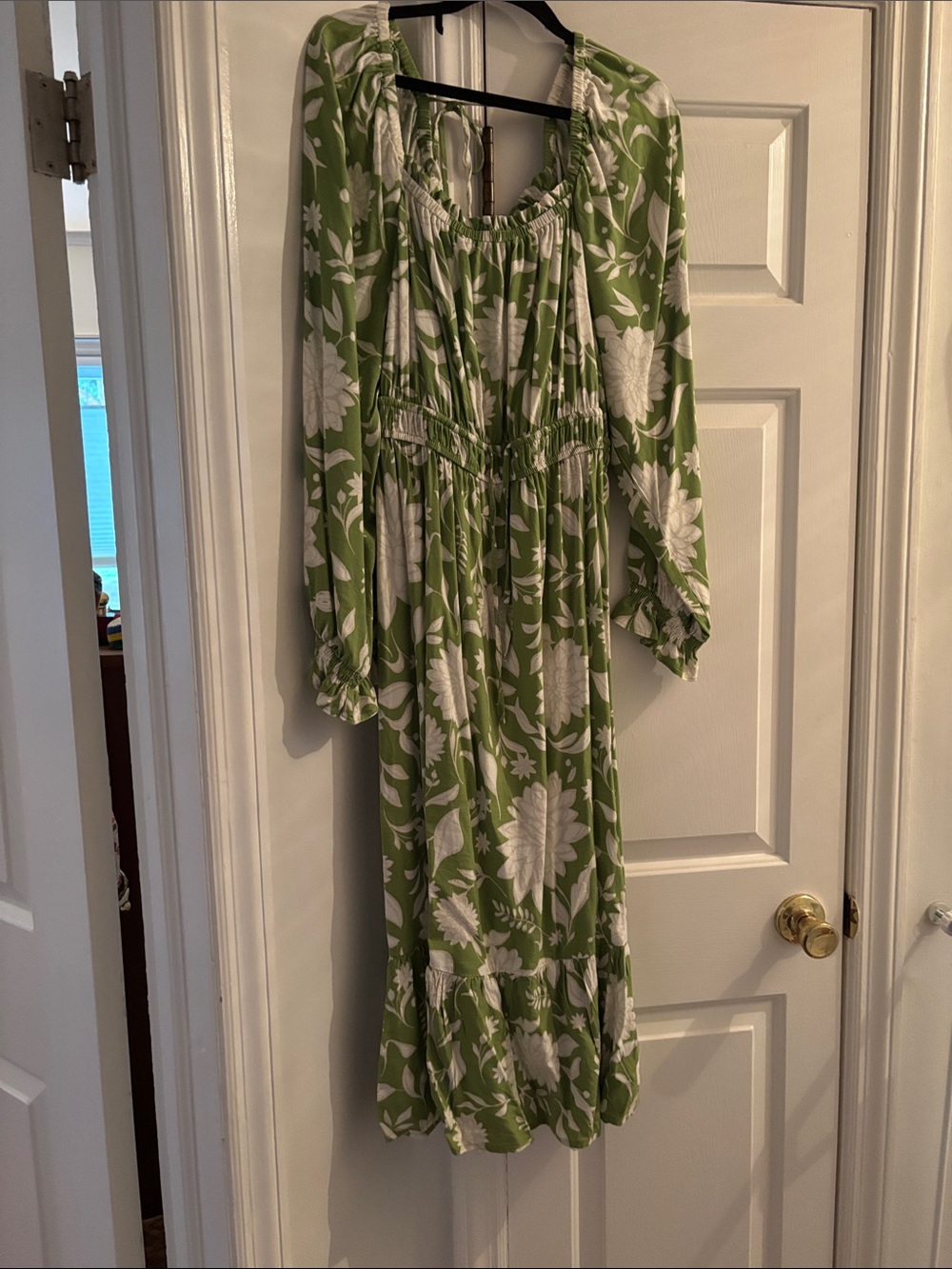 Ava & Viv Green and White Floral Maxi Dress
